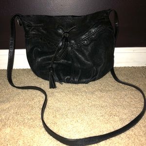Black Leather Lucky Brand Crossbody